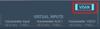 Step 1: Access VBAN Settings